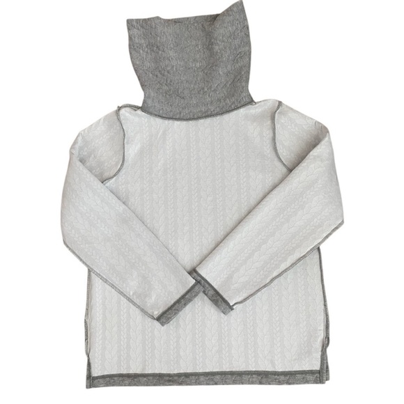 J. Crew Heather Gray Cable Knit Cowl-neck Long Sleeve Size Small - Picture 6 of 13